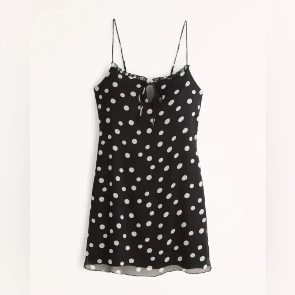 Abercrombie & Fitch Black and White Polka Dot Mini Dress